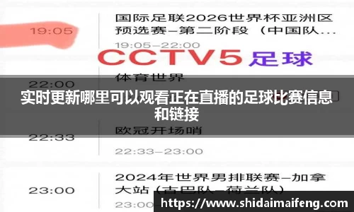 实时更新哪里可以观看正在直播的足球比赛信息和链接