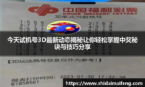 今天试机号3D最新动态揭秘让你轻松掌握中奖秘诀与技巧分享