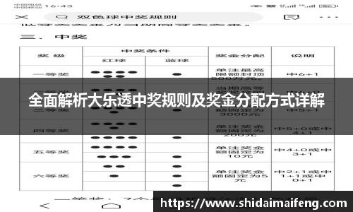 全面解析大乐透中奖规则及奖金分配方式详解